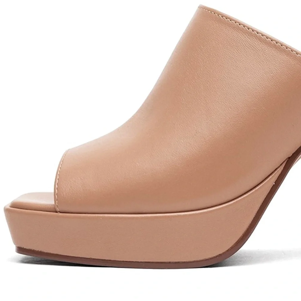 Linea Paolo Elle Block Heel‎ Platform Slide Sandal